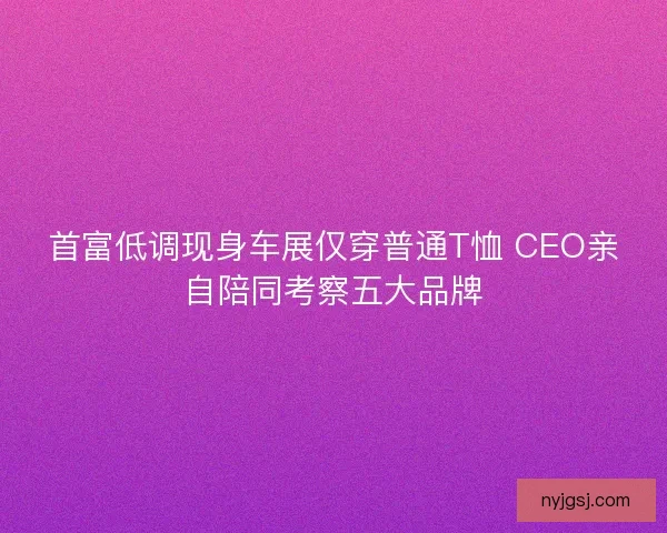 首富低调现身车展仅穿普通T恤 CEO亲自陪同考察五大品牌